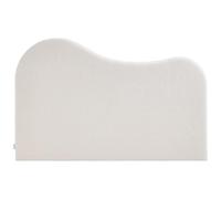 Tête de lit 140 cm - Tissu bouclette - Blanc - VORIOTA