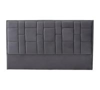 Vente-unique - Tête de lit 160 cm - Velours - Gris foncé - Hermine