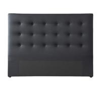 Tête de lit capitonnée 140 cm - Simili - Noir - FRANCESCO
