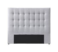 Vente-unique - Tête de lit capitonnée 160 cm - Tissu - Gris Clair - Francesco