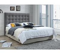 Vente-unique - Tête de lit capitonnée - 160 cm - Tissu - Gris - Francesco