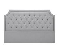 Tête de lit capitonnée 170 cm - Tissu - Gris clair - JOHENE