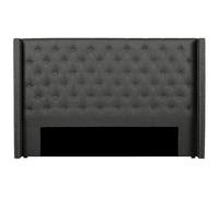Vente-unique - Tête de lit capitonnée 170 cm - Tissu - Gris - Massimo II