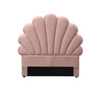 Vente-unique - Tête de lit Coquillage - 90 cm - Velours - Rose - Moana