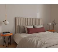 Vente-unique - Tête de lit Coutures Verticales - 170 cm - Tissu - Taupe - Sarah