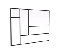 Vente-unique - Verriére Atelier Design en Aluminium thermolaqué 180x130 cm - Noir - ARTENA