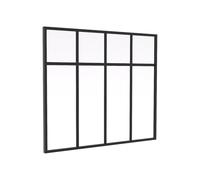 Vente-unique - Verriére Atelier Design en Aluminium thermolaqué Noir 120 x 105 cm (L x H) - MAVORA