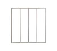 Vente-unique - Verrière Atelier en Aluminium thermolaqué - 120x105 cm - Blanc - Bayview