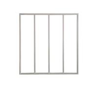 Vente-unique - Verriére Atelier en Aluminium thermolaqué - 120x130 cm - Blanc - Bayview