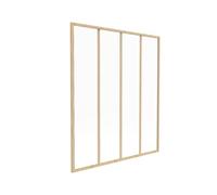 Vente-unique - Verriére Atelier en Aluminium thermolaqué - 120x130 cm - Naturel Clair - Bayview