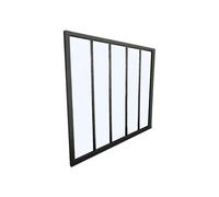 Verrière atelier en aluminium thermolaqué - 150x130 cm - Noir - BAYVIEW