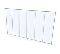 Verrière atelier en aluminium thermolaqué - 180x105 cm - Blanc - BAYVIEW