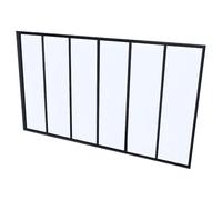 Vente-unique - Verriére Atelier en Aluminium thermolaqué - 180x130 cm - Noir - Bayview