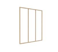 Vente-unique - Verriére Atelier en Aluminium thermolaqué - 90x130 cm - Naturel Clair - Bayview