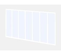 Vente-unique - Verriére Atelier en Aluminium thermolaqué Blanc 210 x 105 cm (L x H) - Bayview