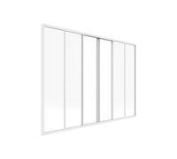 Vente-unique-VerriËre coulissante en Aluminium thermolaquÈ Blanc 180x130 cm - Ravena