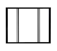 Vente-unique - Verriére coulissante en Aluminium thermolaqué Noir 120x130 cm - Ravena