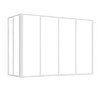 Verrière d'angle atelier en aluminium thermolaqué - L120 x L60 x H105 cm - Blanc - BAYVIEW