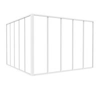 Vente-unique - Verriére d'angle d'atelier en Aluminium thermolaqué Blanc 150 x 150 x 105 cm (L x l x H) - Bayview