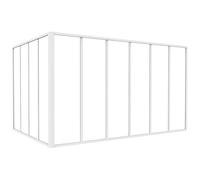 Vente-unique - Verriére d'angle d'atelier en Aluminium thermolaqué Blanc 180 x 120 x 105 cm (L x l x H) - Bayview