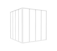 Vente-unique - Verriére d'angle d'atelier en Aluminium thermolaqué - L120 x L120 x H130 - Blanc - Bayview