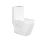 WC à poser blanc brillant en céramique - Evacuation horizontale - NAGILAM