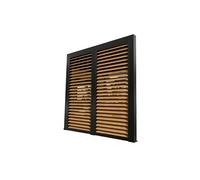 Habrita Paroi lames orientables effet bois pergola bioclimatique Habrita - 3 m - PER BI V30B