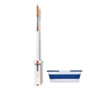 VENTEO - Balai Serpillère Essoreur Avec Seau Rétractable | Système Essorage Intégré Tête Rotative Raclette Sol | Nettoyage Sols Surf