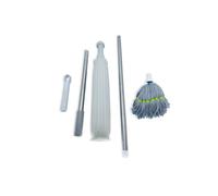 Venteo Balai serpillière avec Manche rétractable + Recharge Microfibre tête Microfibre - prêt à l'emploi