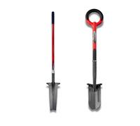 Venteo Bêche de drainage/Bêche de tranchée RootSlayer? Lame tranchante ultra aiguisée Outils solides et durables en acier carbone NOIR ROUGE