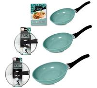 Venteo - Coffret Starlyf Jade - Lot De 3 Poêles Jades + 2 Couvercles - Dimensions 20-24-28cm