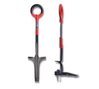 Venteo Désherbeur lame en V + Extracteur de mauvaises herbes ROOTSLAYER Outils de Jardin multifonction Facile d'utilisation Acier de carbone Rouge