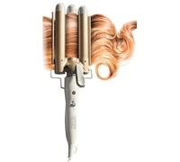 Venteo - Fer à boucler 3 têtes - VELFORM TRI WAVE CURL - Blanc - Adulte - Chauffe rapidement - Contrôle de température réglable