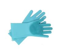 Venteo Gant de toilettage en silicone pour animaux Vert - Adulte - Brosse et nettoie sans douleurs, lavable en machine