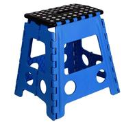 Venteo - Marche Pied Pliant - Résiste jusqu'à 150kg de Charge - Bleu, 39 cm