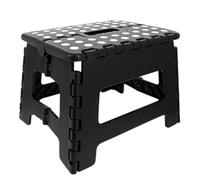 Noir 31.5 x 25.5 X 22 cm VENTEO - Marche Pied Pliable 25 cm | Tabouret Pliant Antidérapant | Plateforme d'Accès Domestique Stable po
