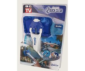 Ventéo Nettoyant Pare Brise Starlyf Quick Clear - Nettoyeur Vitre en Tissu Microfibre avec Raclette et Manche Ergonomique Pliable - Bleu et Blanc 11294