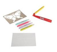 Venteo - Pochoirs Set Couleur 1 - Pochoirs Pour Réaliser Les Plus Beaux Dessins + 5 Feutres + Cadres