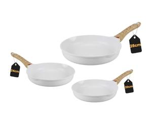 Venteo - Poele Induction Fonte Aluminium 20-24-28 CM | Ustensiles De Cuisine Polyvalents | Entretien Lave Vaisselle | Compatibilité Gaz Electrique Plaque Induction | Cuisson Homogène