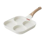 VENTEO - Poêle Pancake Multi Compartiments | Poêle Inox Compatible Poêle Induction | Revêtement Aluminium | Cuisson Uniforme Omelettes Pancakes Œufs Bacon | Format Familial Type Casserole Induction