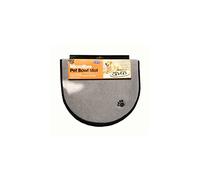 Venteo - Tapis microfibre chiens et chats - Tapis de nourriture anti-dérapant - Noir ou Gris - Adulte - Lavable en machine Noir