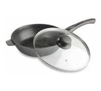 Sauteuse façon pierre + son couvercle en verre - 24cm - KitchenPro