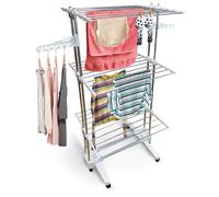 Venteo Séchoir à linge XXL Compact - Modulable - Ultra pratique - Roulettes intégrées