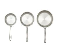 Venteo | Set de Poele INOX | Plaque Induction 2 Feux | Lot Casserole et Poele Induction Durable et Résistant | Set de Casserole INOX Diffusion Uniforme de la Chaleur