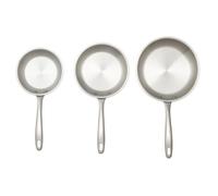 Venteo | Set de Poele Inox | Plaque induction 2 feux | Lot Casserole et Poele Induction Durable et Résistant | Set de Casserole Inox Diffusion Uniforme de la Chaleur