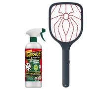 Venteo Spray Répulsif Araignée Anti Moucherons Géraniol + Raquette