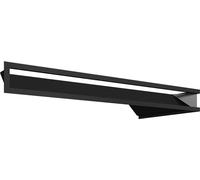 Venter cover Luft corner left 80x40x9 black thin