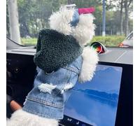 Ventes directes d'usine de vêtements pour chiens et chats, y compris de nouveaux chapeaux en fourrure d'agneau et vestes en jean pour l'automne et l'hiver (chapeau en peau d'ambre et veste en jean