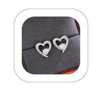 ventes flash du jour Boucles d’oreilles pour femmes argent 925 Sterling creux fleur en forme de diamant tempérament boucles d’oreilles archet élégants et simples