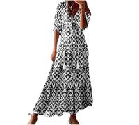 Ventes Flash du Jour Femme Robe de Plage Longue Robe Sexy Bohème Pas Cher Elegante Été Maxi Robes Ample Chic Décontracté Sexy Mi-Longue Robes de Soirée Bohème Casual Habillée Dress D'Été Mi-Longue